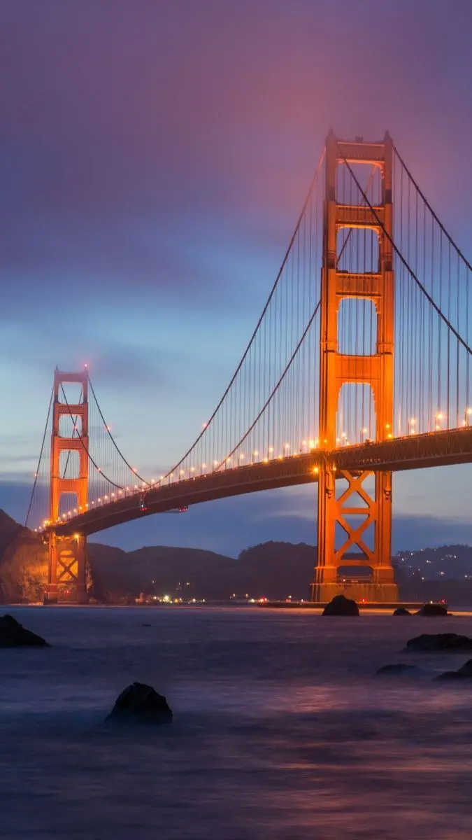 Download the photo of the Golden Gate Bridge in America for Samsung phone wallpaper