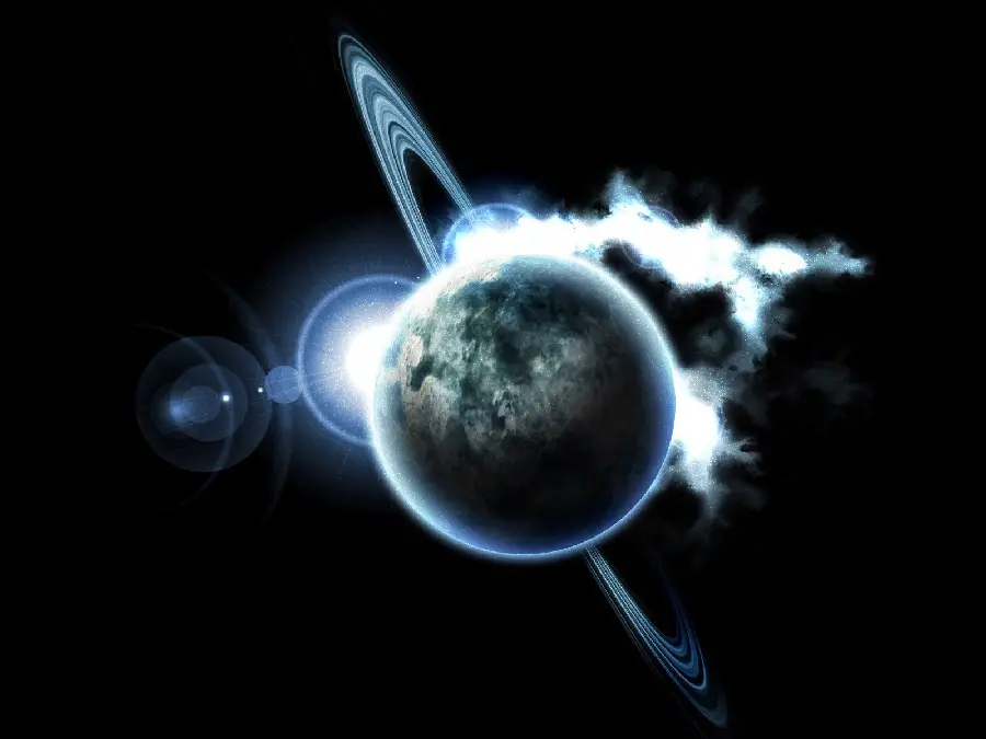 The most modern photo design of the Earth's magnetic field energy model 