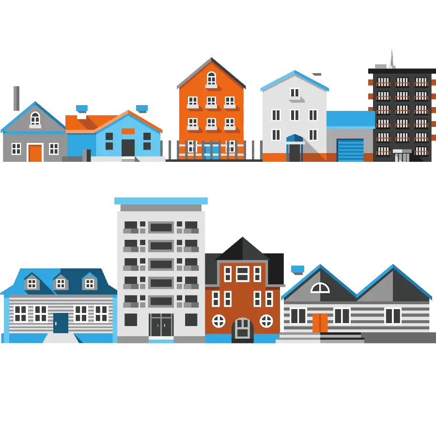 Big and Small City Computer Graphics Cut Out PNG 