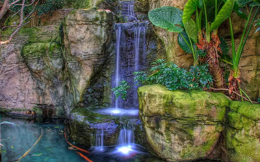 Amazing image Inspiring image of a fantasy waterfall and unique nature