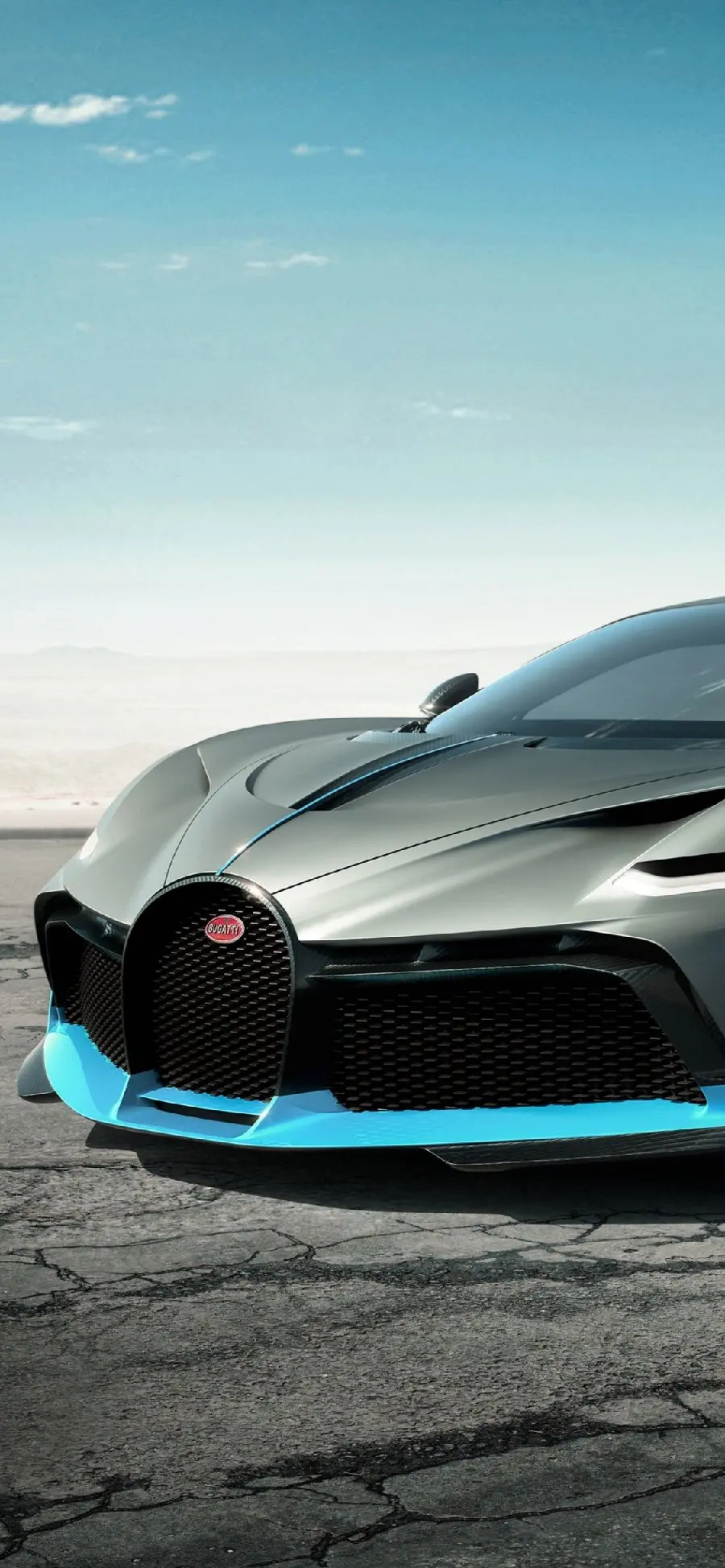 Download completely free background of a Bugatti car in blue and black