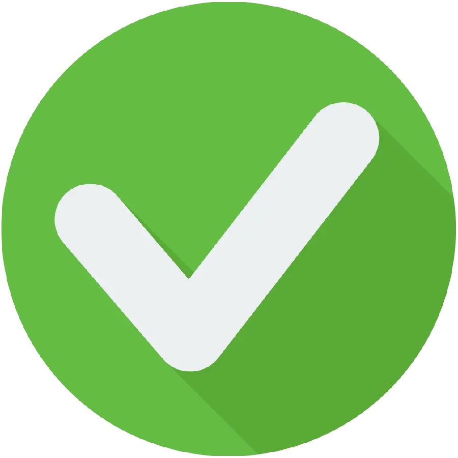 3D image of the green tick teleported ready to use