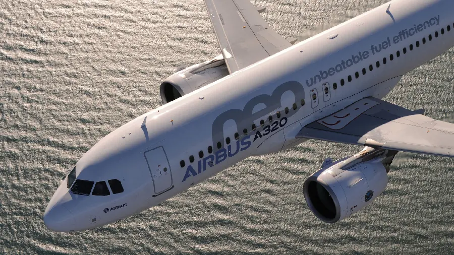 Interesting Dreamy Airplane Wallpaper Over the Sea for Laptop and Computer