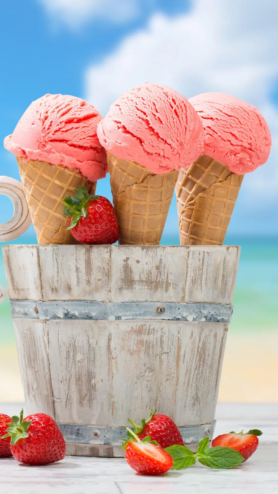 Download beautiful vertical poster for ice cream shop in Full HD quality