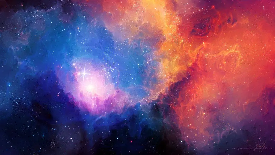 The most beautiful 3D abstract background with a galaxy design 