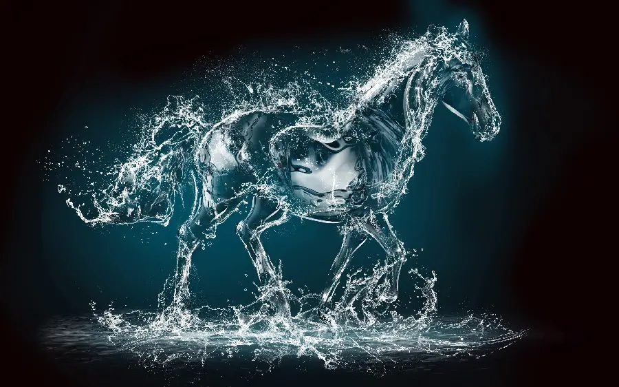 The most attractive fantasy animal wallpaper digital effect running horse for interior decoration and poster
