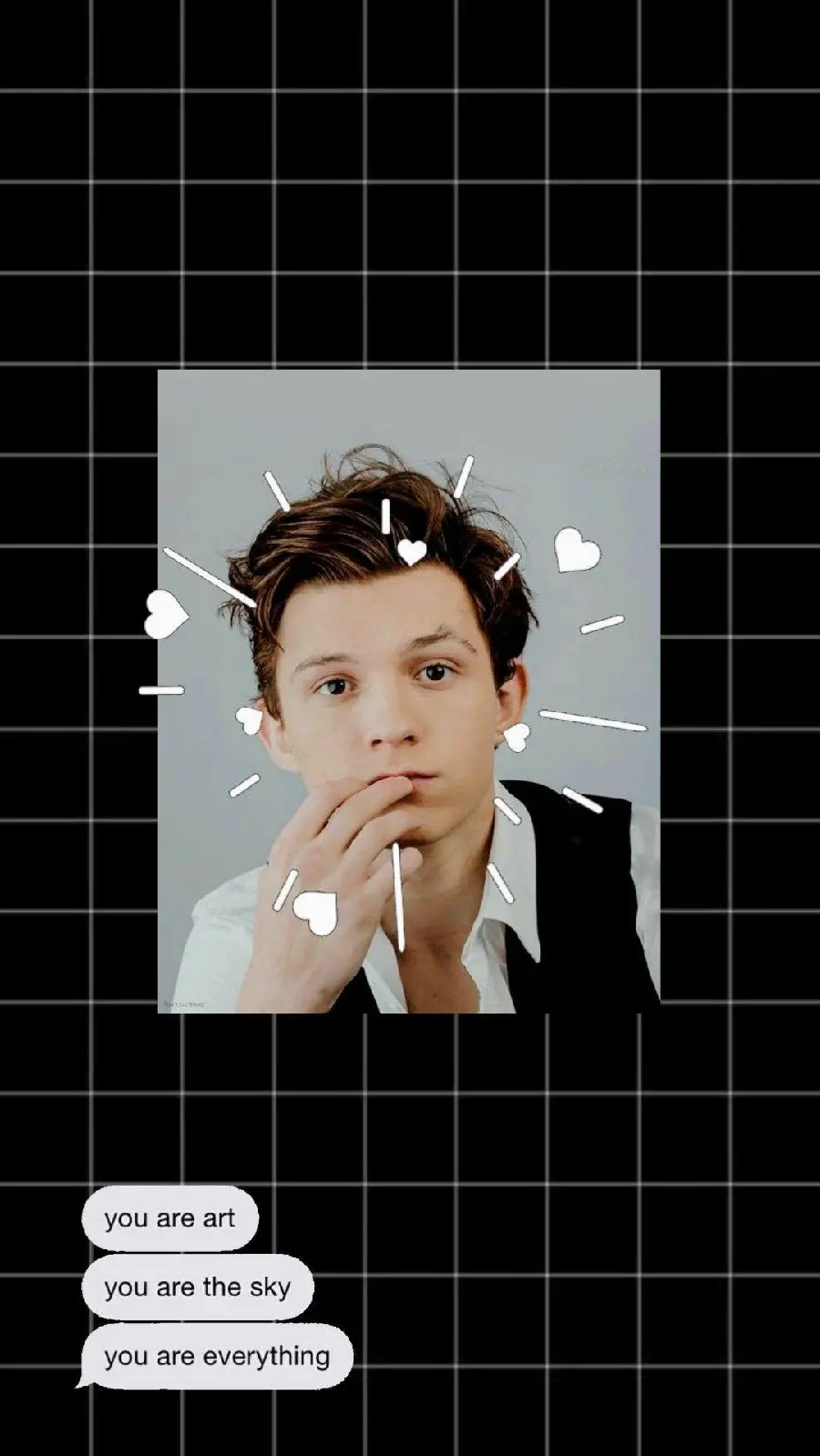 The Most Secret Phone Background with a Photo of Tom Holland, Famous English Actor, Tom Holland