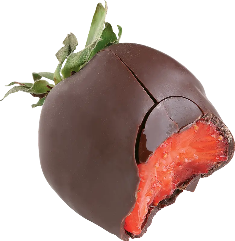 A very beautiful photo of a cocoa strawberry with excellent quality 