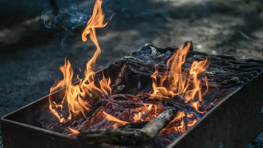 Background Attractive and beautiful from the fire of the barbecue with excellent quality 