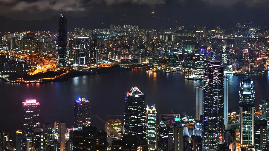 Glamorous picture of the advanced country of China at night suitable for Instagram