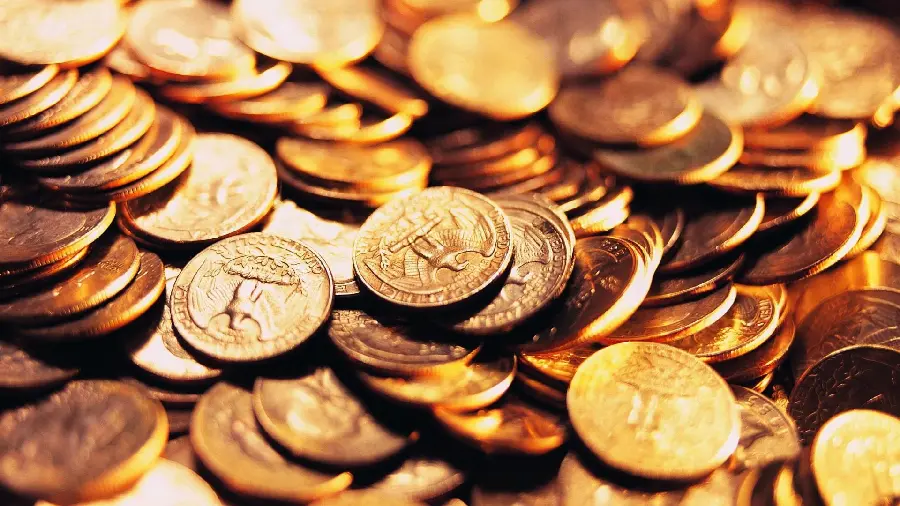Image of the old US dollar gold coin in full HD quality 