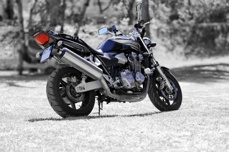 Black and white Honda CB1300 motorcycle image for profile