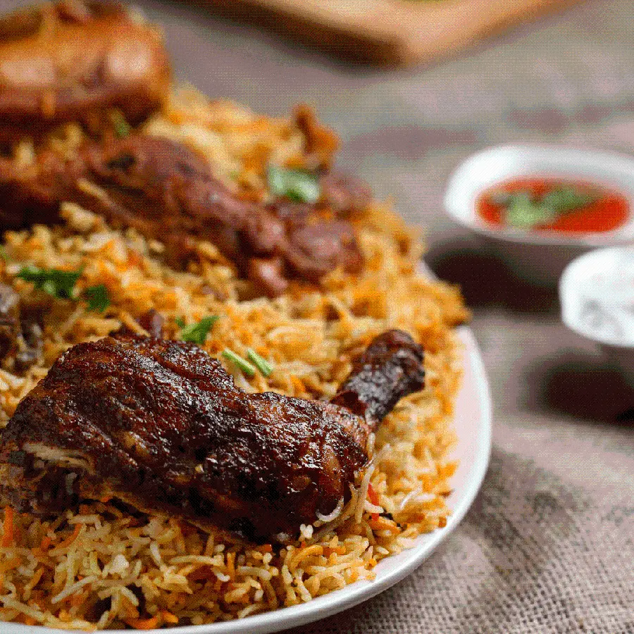 Close-up photo of African food Jellof Rice in 4k quality 
