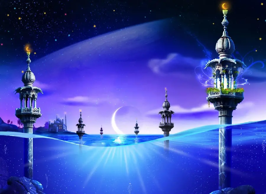 Inspirational image of the holy month of Ramadan for writing text