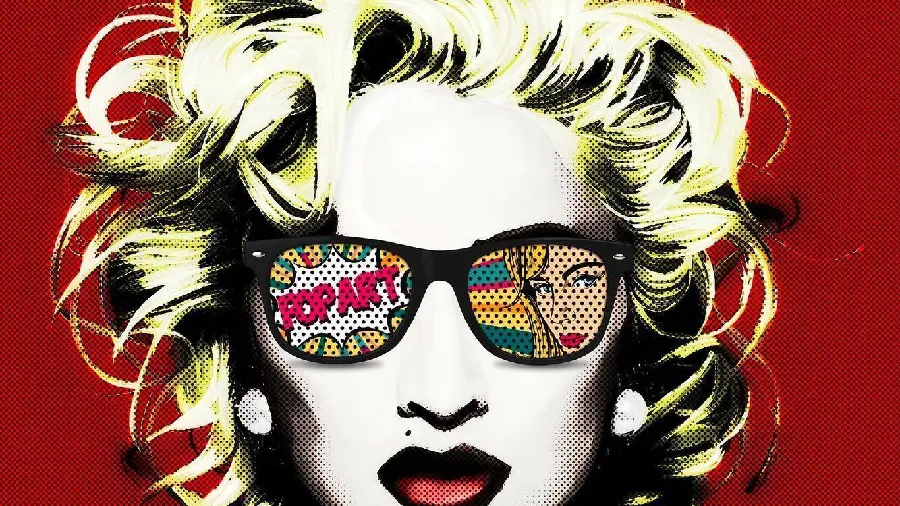 Madonna Background by Andy Warhol American Singer-Songwriter and Actress