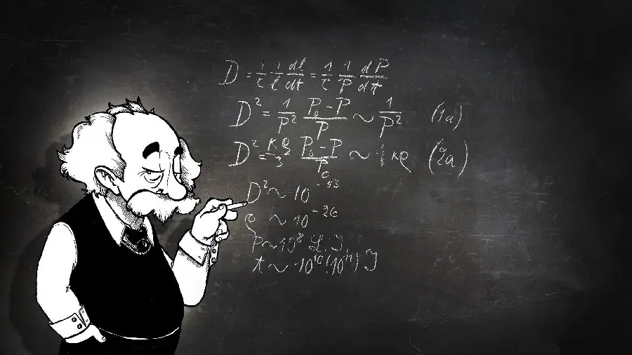 Download a Special and Funny Caricature of Albert Einstein's Formulas