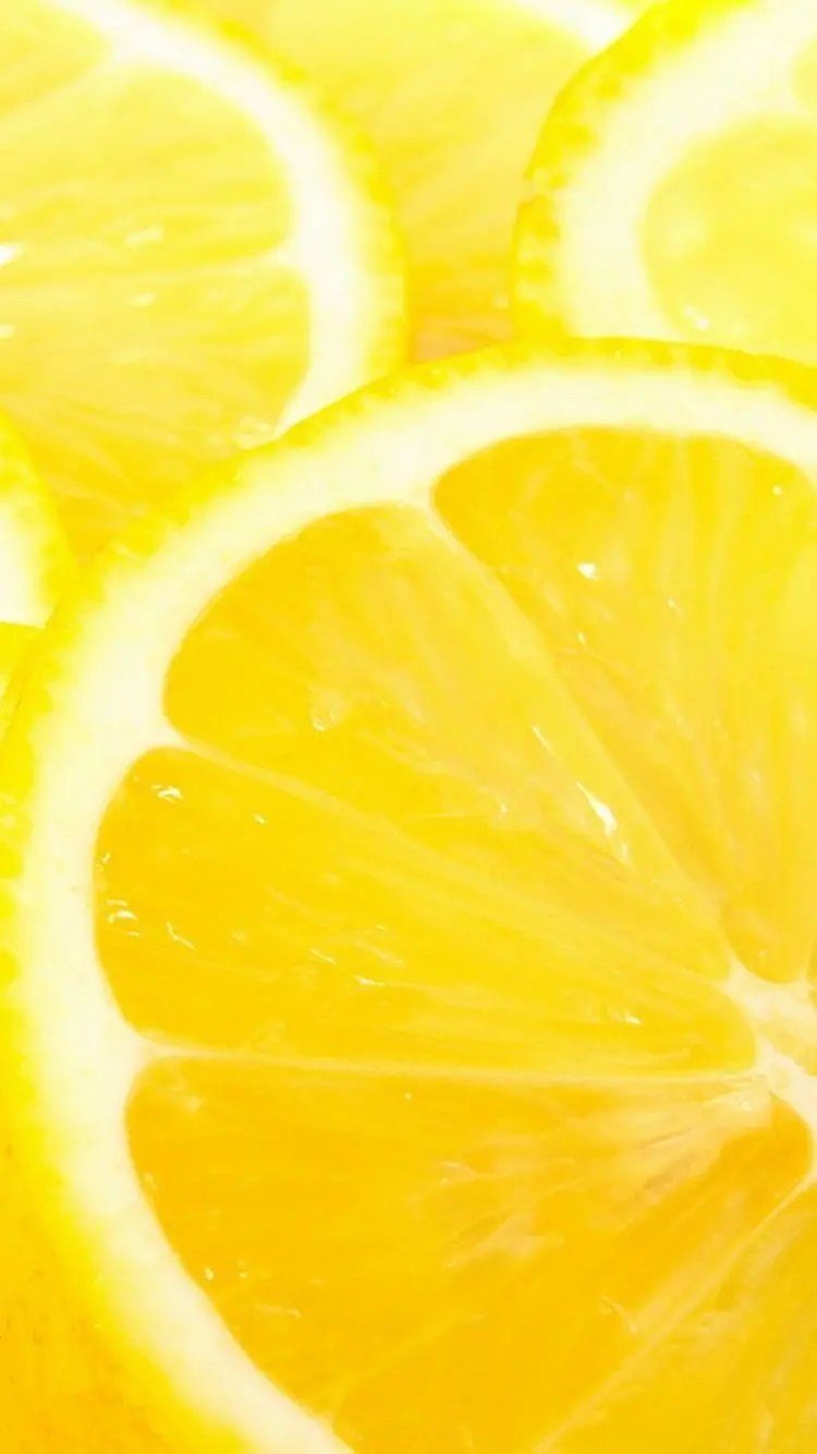 Download a close-up and macro image of a delicious lemon slice