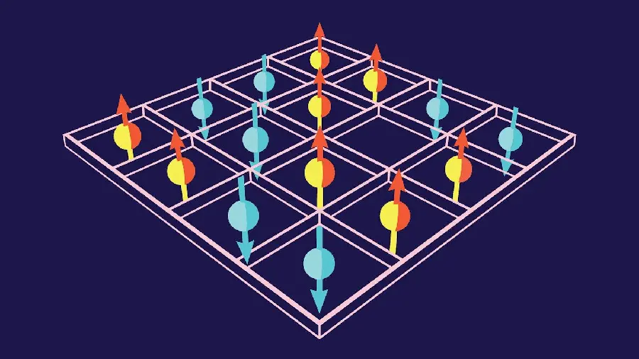 The most beautiful regular graphic design of magnetic field atoms 