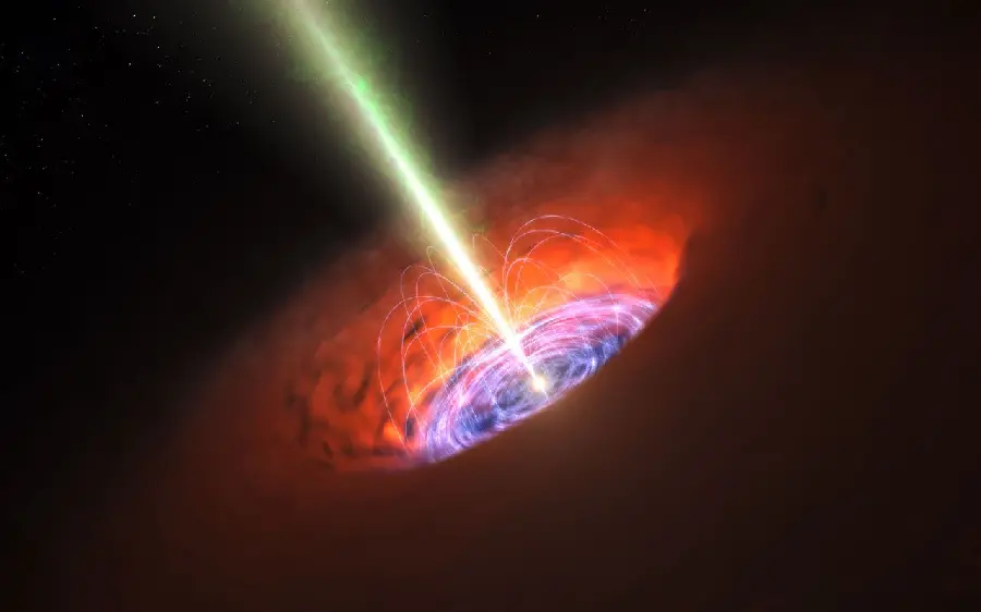 The latest graphic image of the magnetic field pole with special lighting 