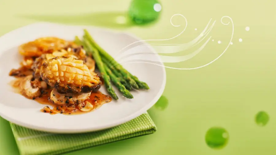 A delicious food banner with a beautiful green theme for a catering restaurant