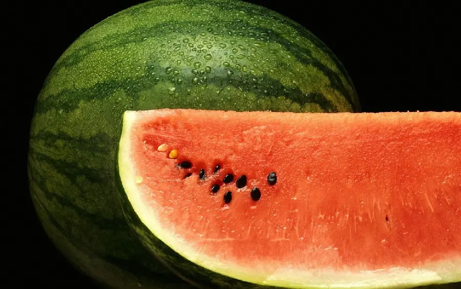Extraordinary beautiful picture of interesting and delicious watermelon 