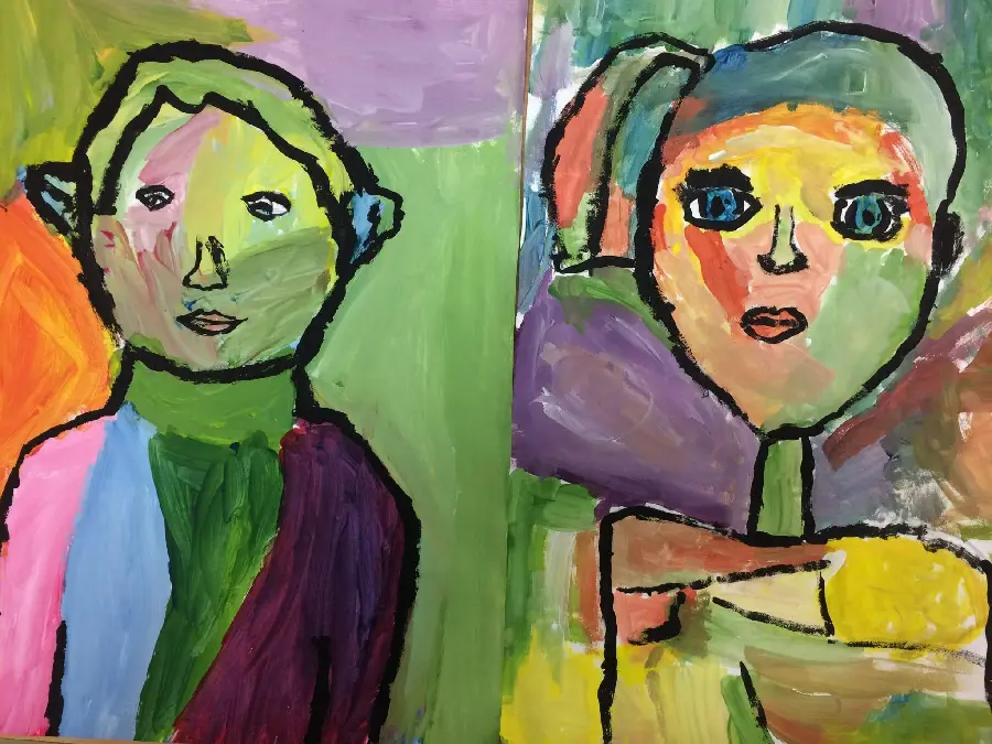 Photo of a creative painting in the style of Fauvism for printing a painting 