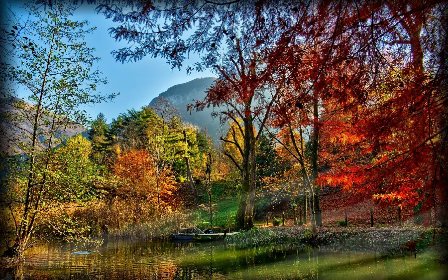 The most professional graphic and computer painting of autumn nature