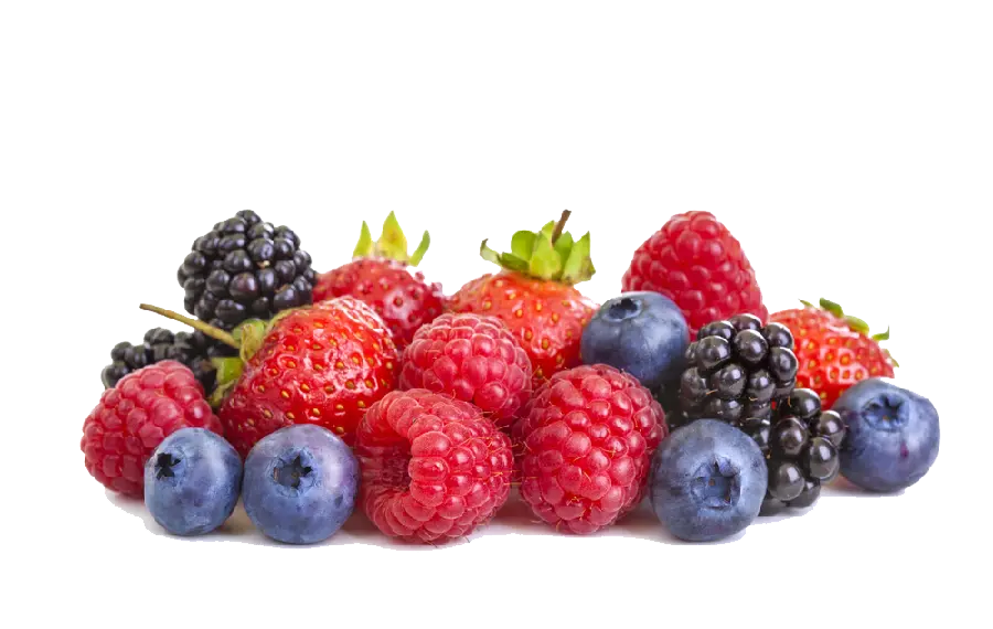 Red and Black Raspberry PNG Image Cut Out No Background