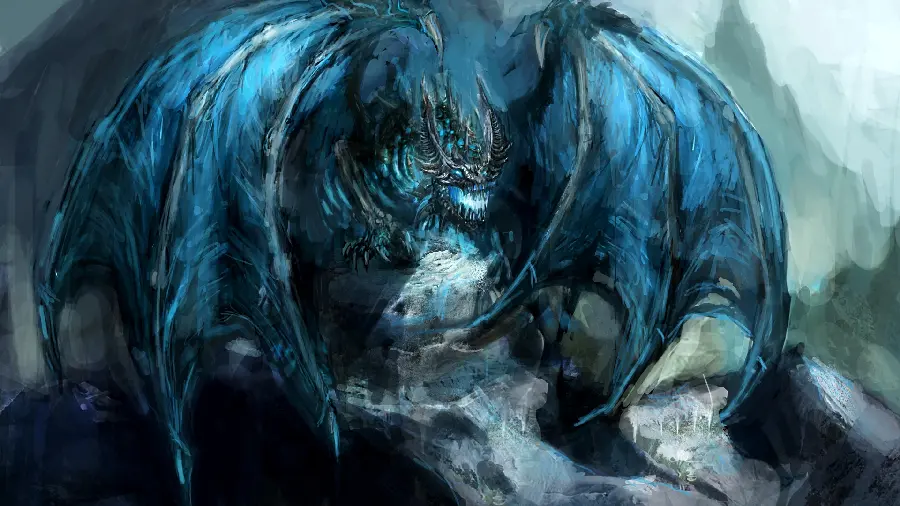 The Most Visible Fantasy and Cartoon Ice Dragon Photo in HD Quality HD 