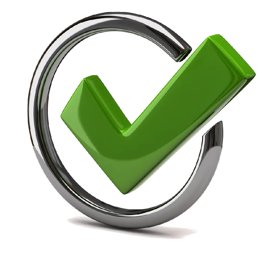 Download teleported green tick photo in popular png format