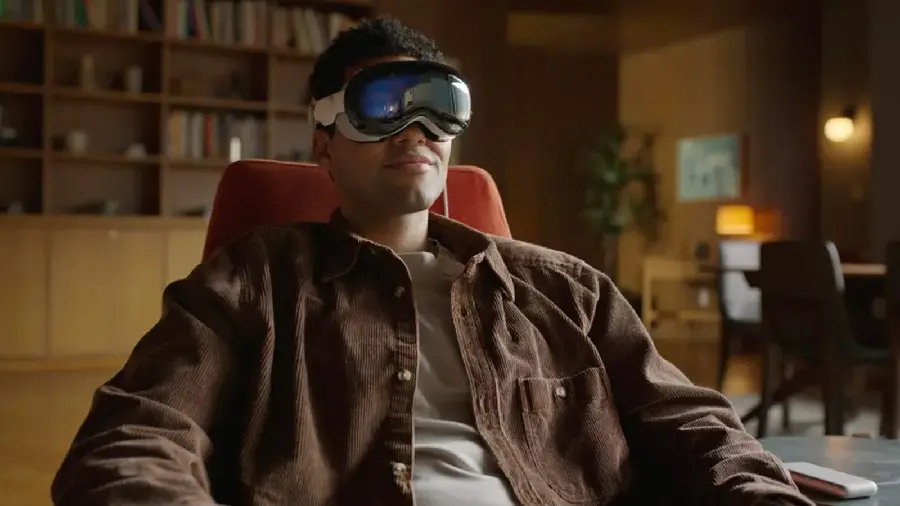 Interesting photo of Apple's mixed reality glasses on the face for science and technology enthusiasts