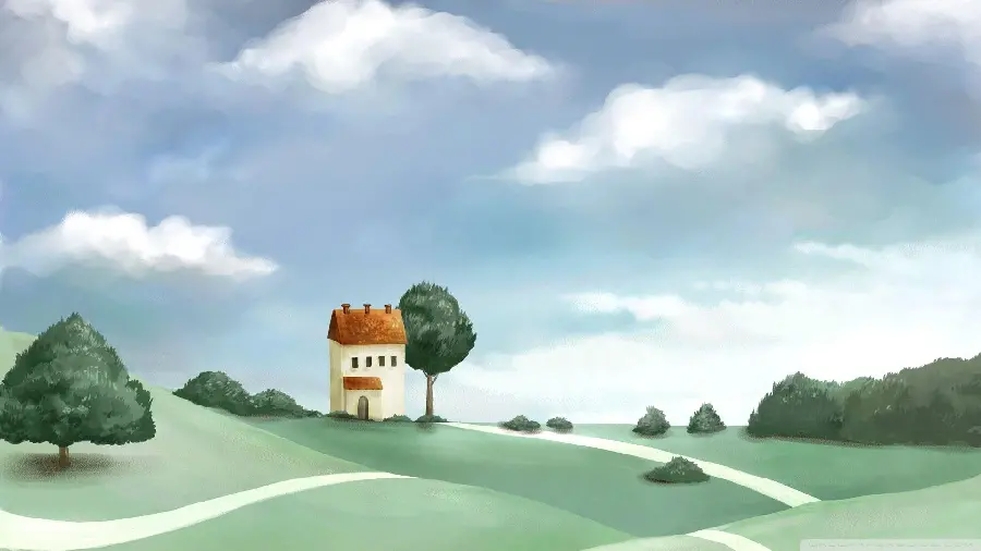 Beautiful photo of digital painting used in animations 