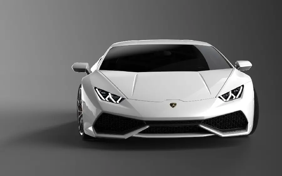 White Luxury Lamborghini Wallpaper from the Front