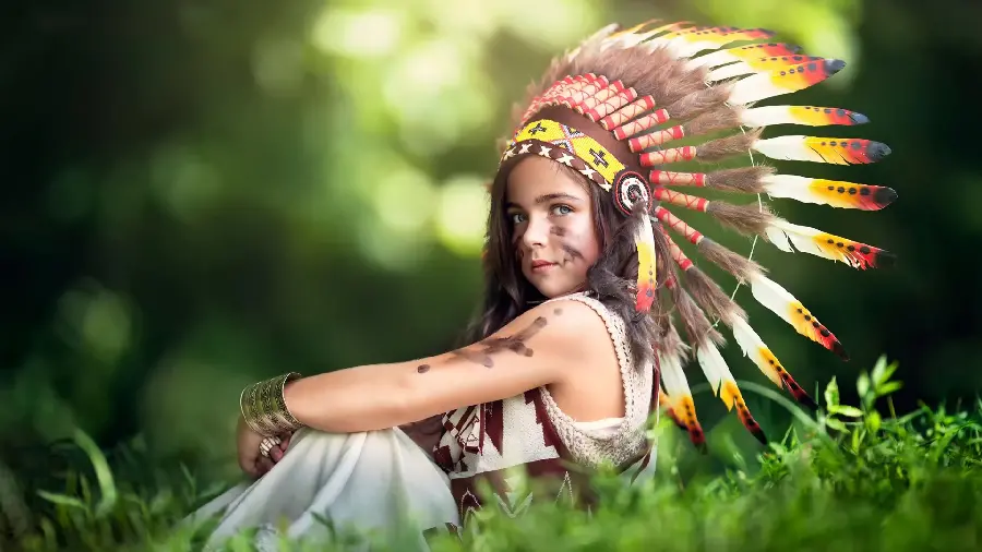 Amazing photo of a beautiful little girl in nature