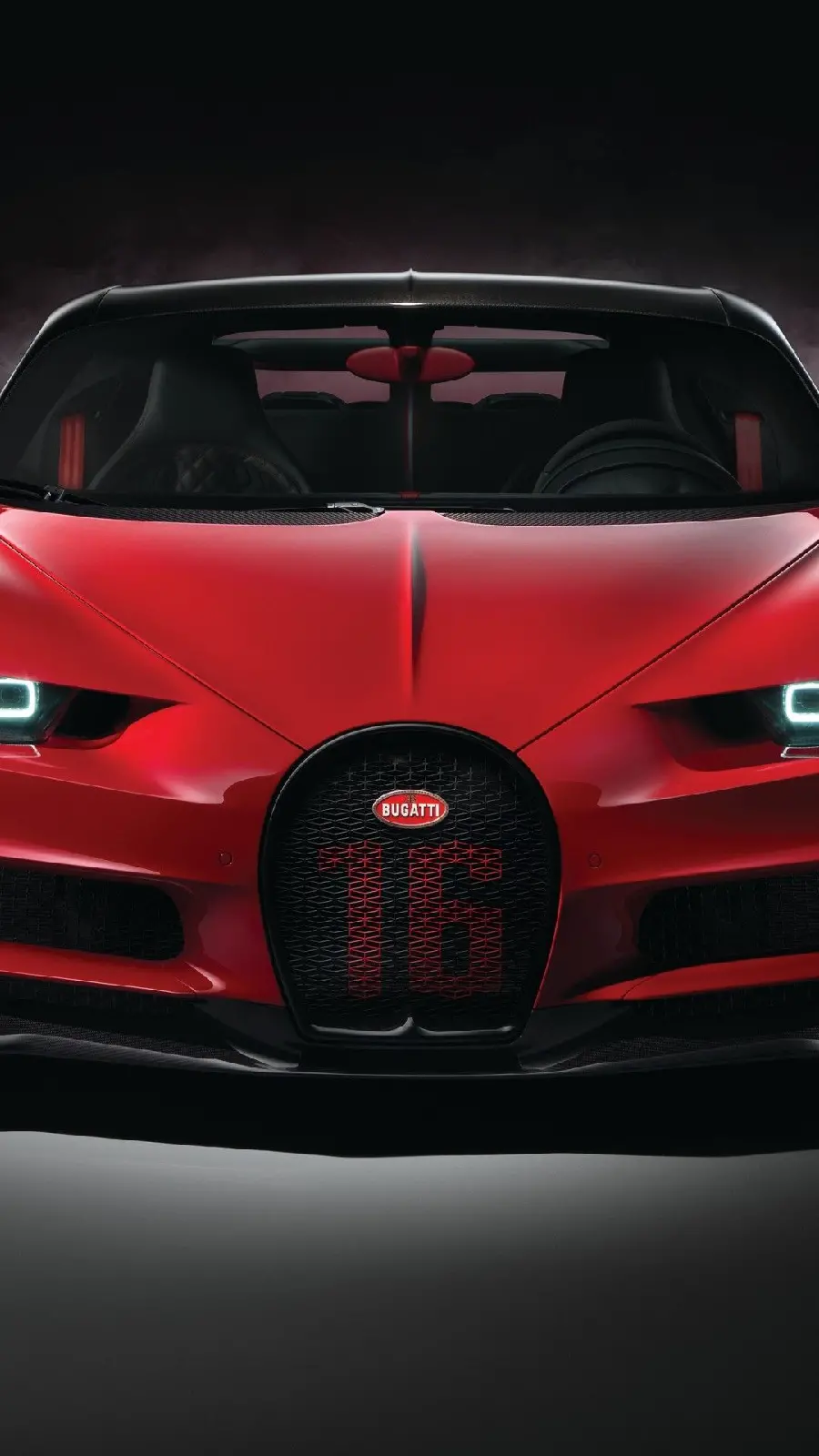 Popular Red Bugatti Car Background Suitable for All iPhones