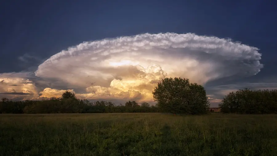 Download an incredibly beautiful wallpaper of a bomb explosion in pristine nature with high quality 