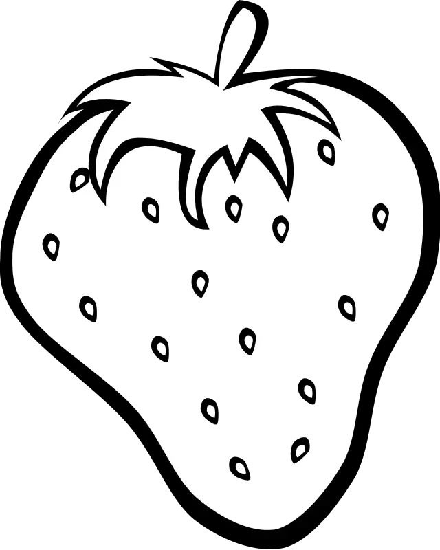 Beautiful image of a computer strawberry for children's drawing