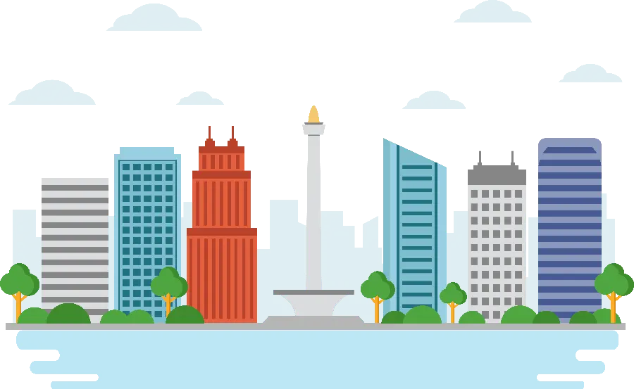 New Big City Painting Image in PNG Format