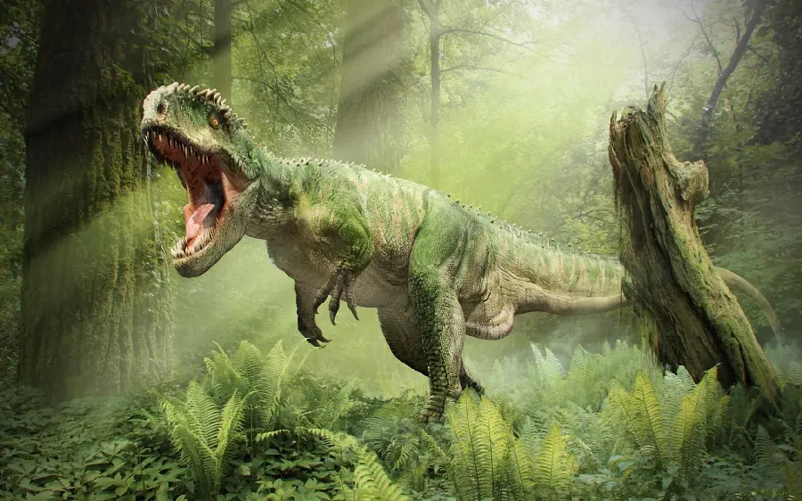 Photo Tyrannosaurus Rex Dinosaur or Green Tyrannosaurus Rex for short