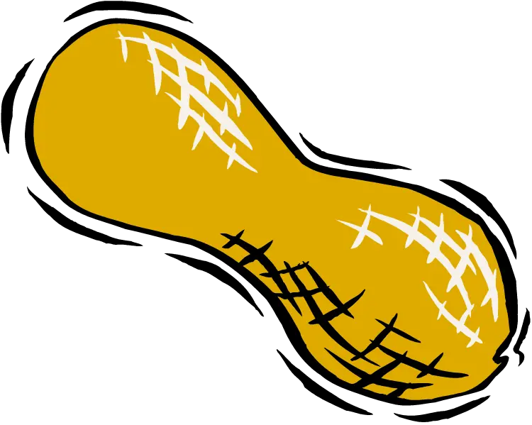 Cartoon image of a yellow peanut in free png format