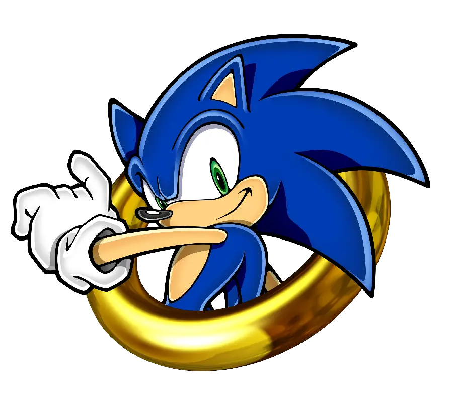 Amazing and beautiful picture of Sonic the Hedgehog cropped around 