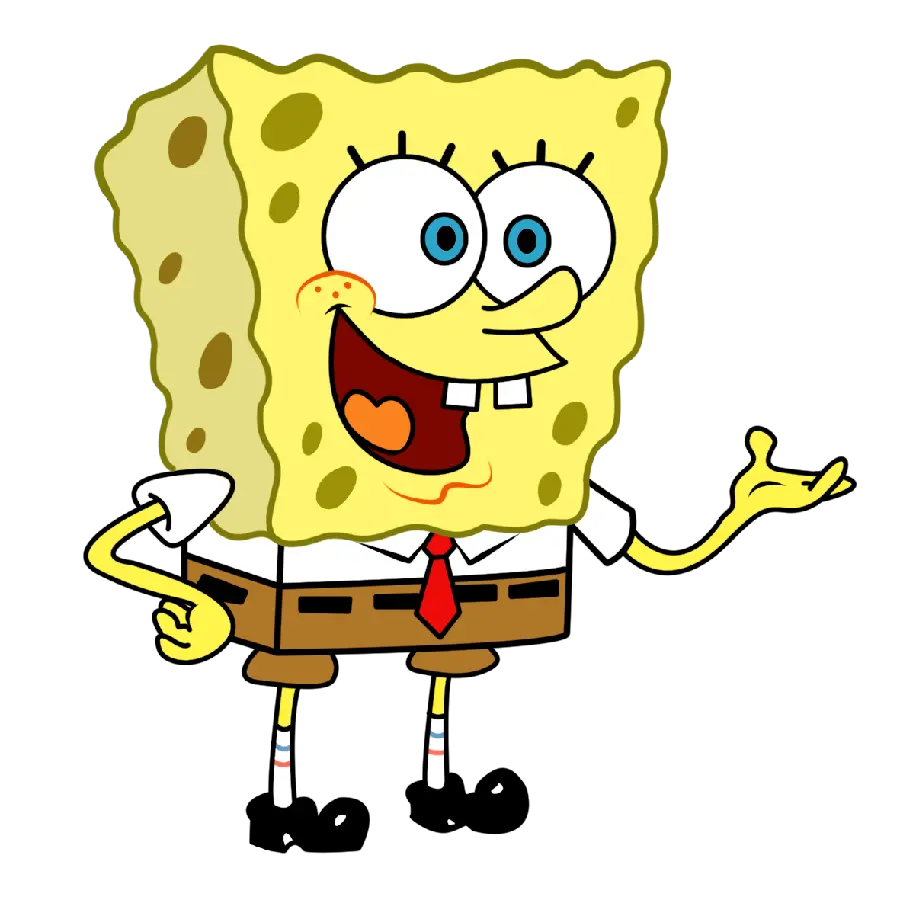 Special tattoo idea for girls and boys, fantasy character design of SpongeBob