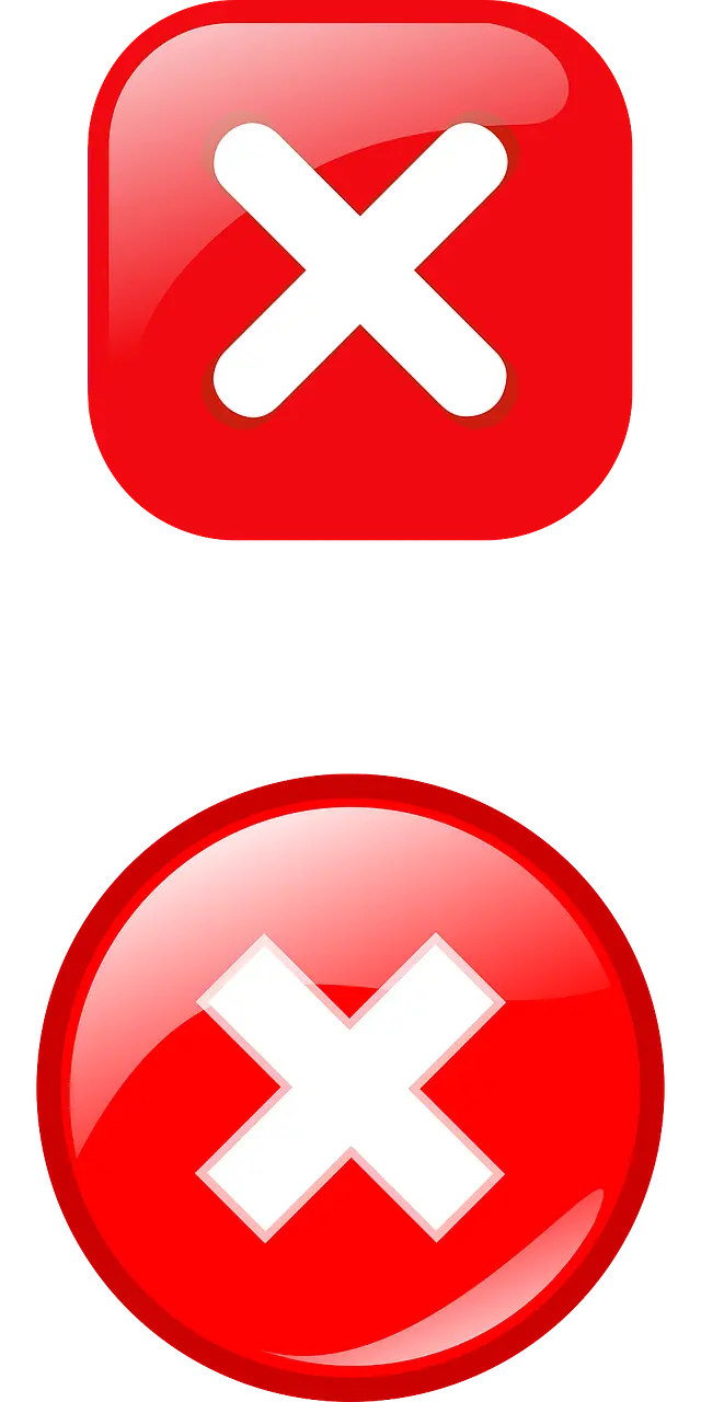 Cropped view of a red cross circle and square 1402