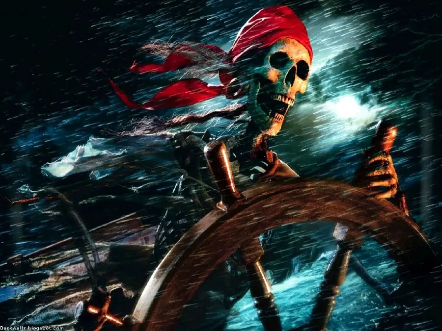 Most viewed picture of a pirate on a ship on a terrible stormy night