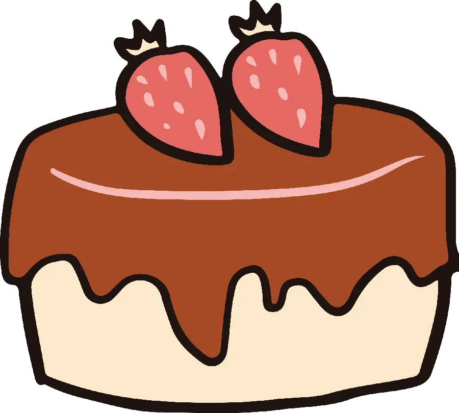 High quality fantasy strawberry cake PNG image