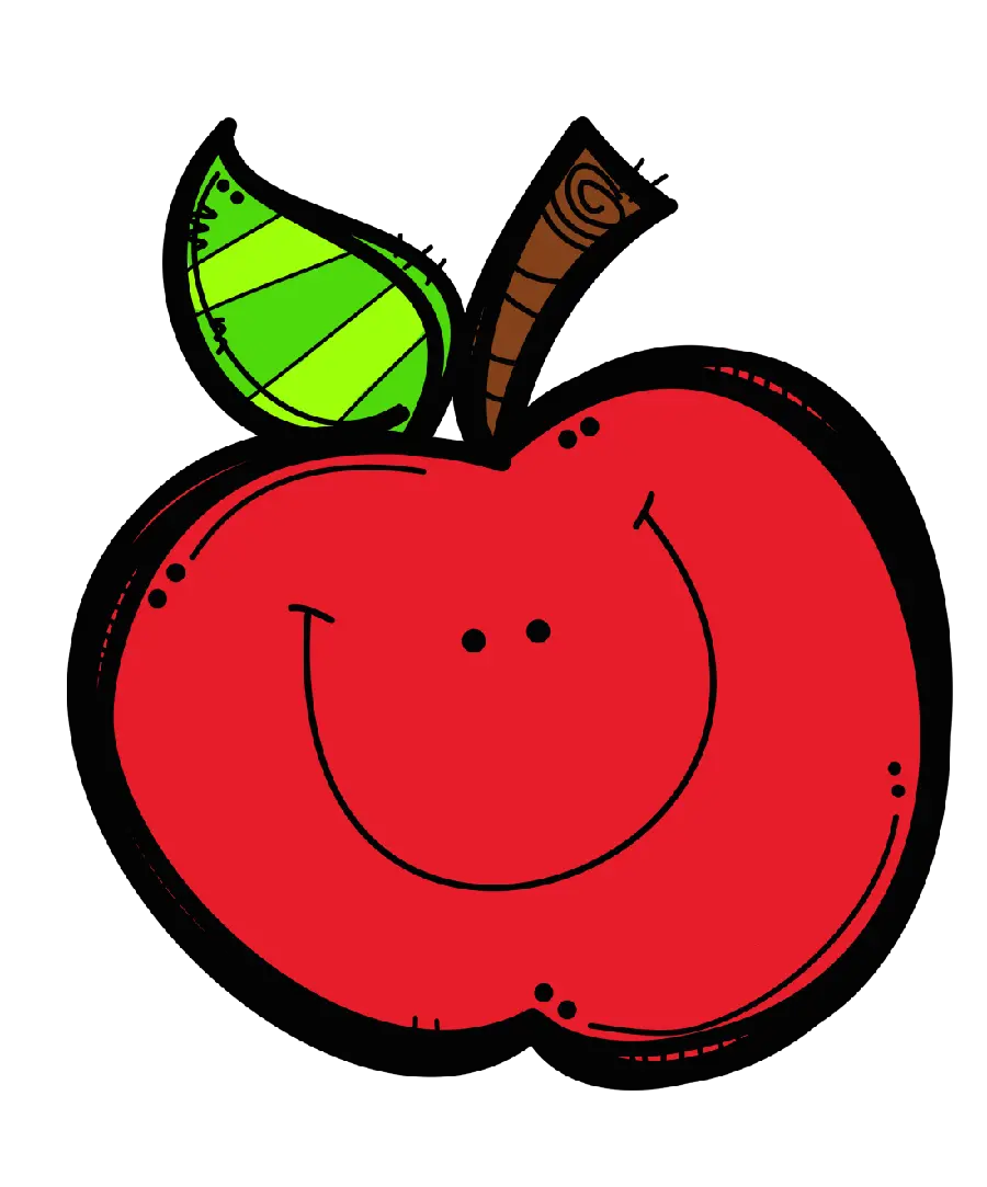 Download funny and smiling red apple png completely free