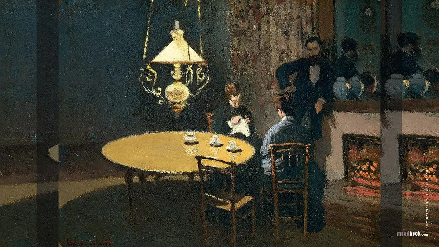 After Dinner by Claude Monet, French painter, 1869