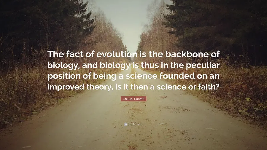 Photo of famous and conceptual words of the English theorist Charles Darwin