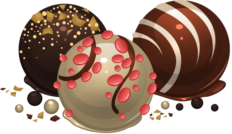 Computer drawing of three scoops of vanilla and chocolate ice cream for free 