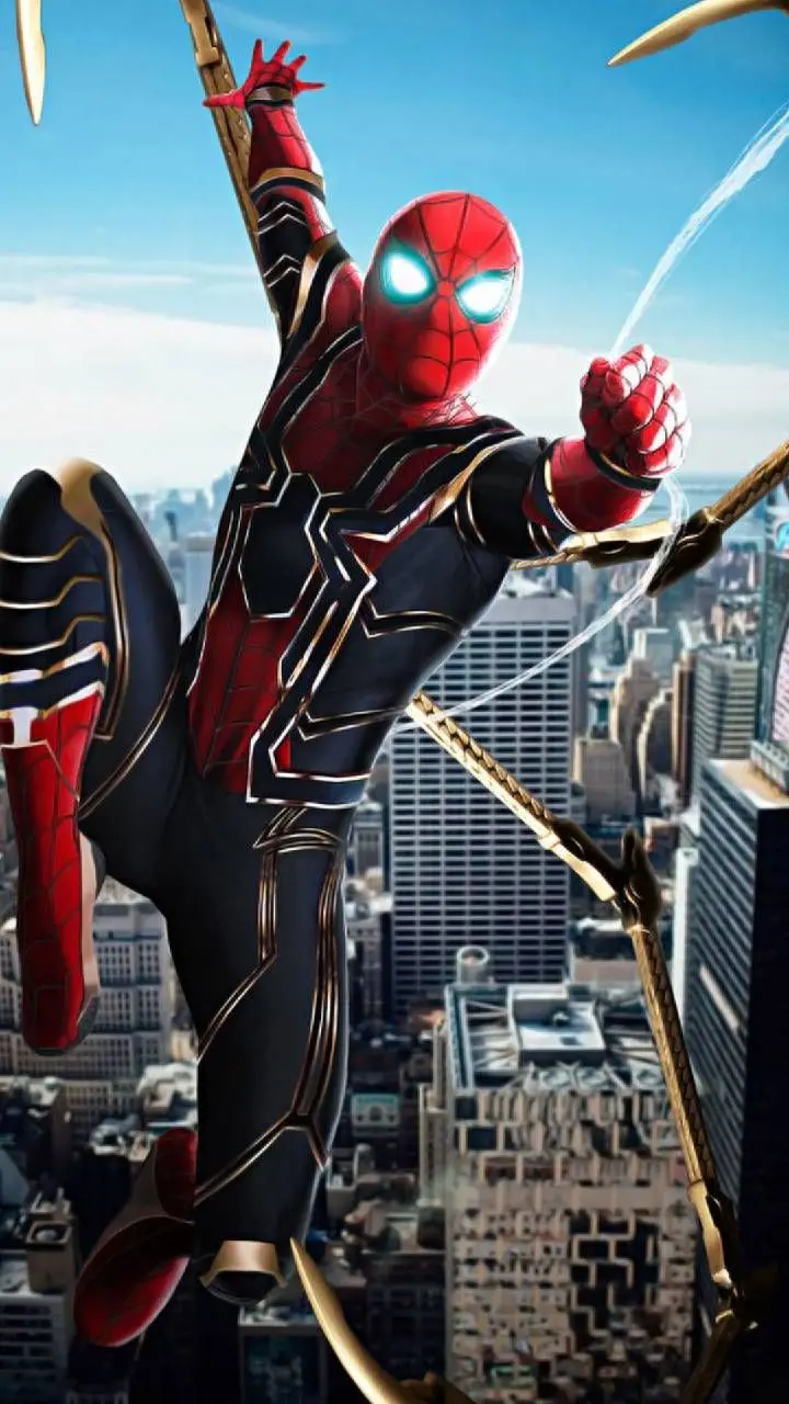 Download Spider-Man jumping wallpaper suitable for profile 